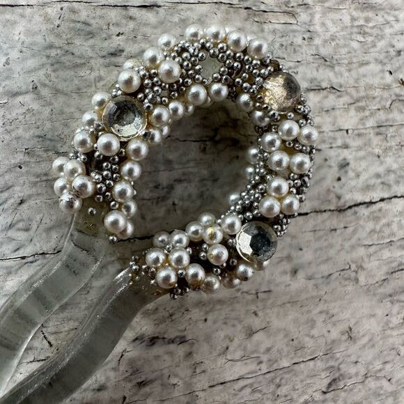 Vintage Art Deco Era Lucite Rhinestone Elegant Hair Pins